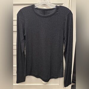 Lululemon Hold me tight long sleeve women’s top black Sparkle stretchy soft 8
